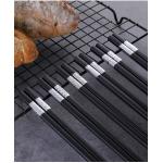 Square Head Silver Fiberglass Chopsticks Safe Dishwasher Japanese Non Slip for sale