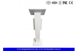 China Logo Panel Tablet Kiosk Stand Freestanding With Shoe Shelves supplier