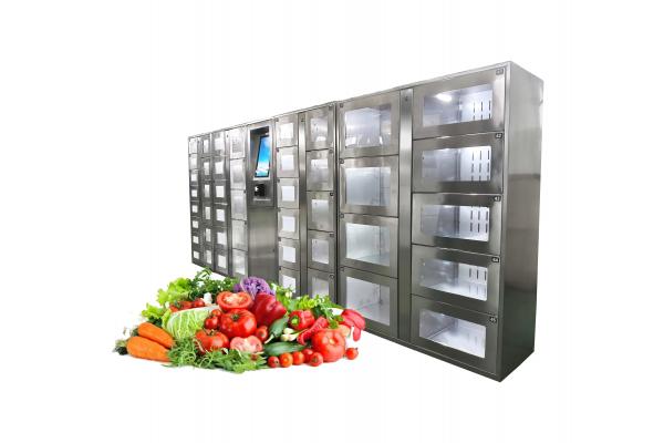 Food Vegetable Vending Locker Machine 18.5 Touch Screen Intelligent Service