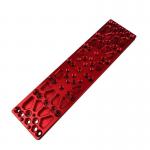 Precision Metal Cnc Machining Milling Parts Long Mounting Aluminum Plates Red Anodize for sale