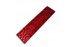 China Precision Metal Cnc Machining Milling Parts Long Mounting Aluminum Plates Red Anodize supplier