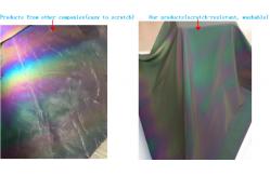 China Elastic Rainbow Heat Transfer Reflective Film Easy To Cut And Laser Cut supplier