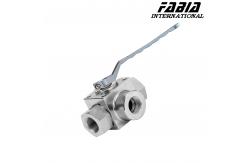 China Manual High Pressure Three Way Ball Valve With Internal Teeth supplier