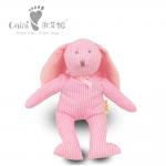 37 X 24cm Pink Stuffed Bunny Toy Stripe Rabbit Animal Customized for sale