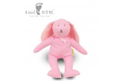 China 37 X 24cm Pink Stuffed Bunny Toy Stripe Rabbit Animal Customized supplier