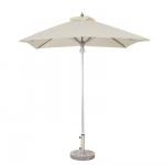 China 6.6 FT Central Aluminum Pole Beach Umbrella Outdoor Patio Cabana Resort Hotel White Umbrella Parasol manufacturer