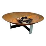 Rustic Red 150cm Corten Steel Fire Pit Bowl Wood Burning 1.5m for sale