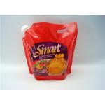 Transparent Liquid Spout Bag For Beverage / Energy Drink Packaging for sale