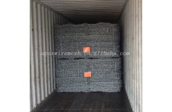 China ISO COC Iron Wire Mesh Galvanized Gabion Baskets 100*120mm Hole supplier