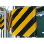 Yellow And Black Slant Stripe Reflective Adhesive Sheeting High Visibility for sale