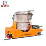 Steerable Electric Powered Ladle Transfer Cart For Material Foundry Factory