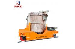China Steerable Electric Powered Ladle Transfer Cart For Material Foundry Factory supplier