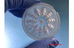 China Transparent Sapphire Glass Liquid Valve Screw Thread Hole Customized Shape supplier