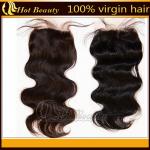 Chinese Human Lace Top Closure Natural Tangle Free 130% Hair Density for sale