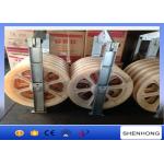Large Diameter Rope Pulley Conductor Stringing Blocks With Nylon Wheel for sale