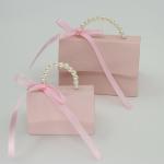 Delicate Valentine'S Day Candy Wedding Gift Box Packaging With Handle And Ribbon