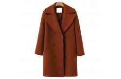 China Custom long woolen overcoat/coat/winderbreaker women suit supplier