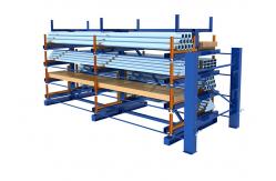 China Q235 Steel Spacesaver 4000kgs/level Roll Out Cantilever Rack SGS supplier