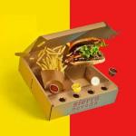 Customized hamburger box packaging french fries fried chicken box paper fast food box cardboard for sale