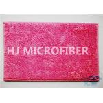 Small Pink100% Polyester Microfiber Door Mat For Outdoor / Indoor Anti-Slip Backing for sale