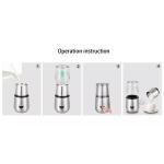 50g 100g Custom Coffee Grinder , Removeable 2 Cups Grinders Milk Frother