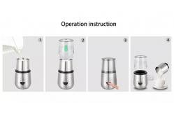 China 50g 100g Custom Coffee Grinder , Removeable 2 Cups Grinders Milk Frother supplier
