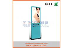 China 43 Inch Touch Screen Information Kiosk Ticket Vending With Vertical Ad Display supplier