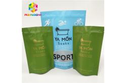 China Clear Window Matte Plastic Pouches Packaging Aluminum Foil Crystal Bath Salt Heat Sealing supplier