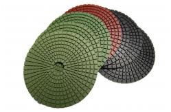 China Abrasion Resistant Diamond Resin Polishing Pads Installed On Portable Grinding Machine supplier