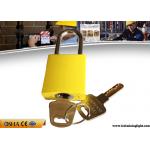 Different Key Yellow Aluminum Safety Lockout Padlock with Brass Key for sale