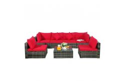 China U Shape Patio Couch Sofa Polyester Fabric Moisture Proof Outdoor Sofa Set supplier