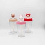 Eco Friendly FDA Plastic Straw Water Bottle Cartoon Type For Kids for sale