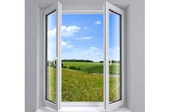 China Double Glazed Windproof Glass Casement Window With Mosquito Screen PVC / UPVC Frame supplier