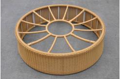 China Durable Discount Rattan Furniture 7PCS Rattan Hanging Chair / Daybed With Round Base supplier