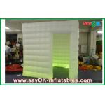 Oxford Cloth Inflatable Custom Inflatable Products , White Wedding Mobile Square Photo Booth for sale