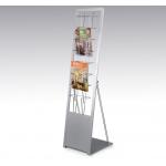Vertical Stand Up Postcard Display Rack / Flyer Display Racks Silver  Color for sale