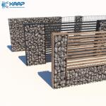2x1x1 Welded Gabion Box , 4mm Stone Filled Gabion Baskets for sale