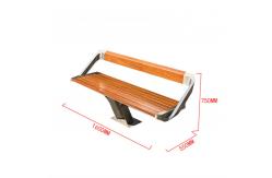 China One Leg Outdoor Metal Bench Wood Surface Steel Bench 4 Seater supplier