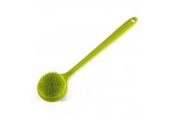 China Hypoallergenic Long Handle Silicone Bath Body Brush Home Bathroom Accessories supplier