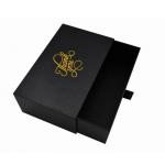 Matt Laminated Gold Foil Stamping Rigid Cardboard Paper Drawer Box For Jewelries