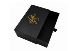 China Matt Laminated Gold Foil Stamping Rigid Cardboard Paper Drawer Box For Jewelries supplier