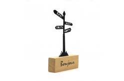 China Creative Design Memo Clips Photo Holders Wooden Base Place Desk Wood Craft supplier