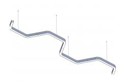 China Customized LED Curved Light 60W 3000lm-10000lm Curved Led Ceiling Light supplier