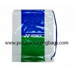 Thickness 0.07mm White PE Drawstring One Shoulder Backpack Drawstring Plastic Bags for sale