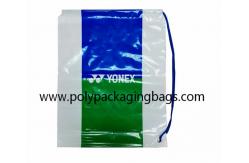 China Thickness 0.07mm White PE Drawstring One Shoulder Backpack Drawstring Plastic Bags supplier