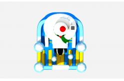 China Commercial Grade Snowman Inflatable Bounce Slides 6x7.3x6.8m supplier