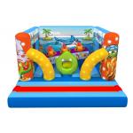 Ocean Themed Kids Inflatable Bounce House Sea World Painting With Interesting Obstacles Inside for sale