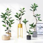 Artificial Potted Floor Plants Small Ficus Pandurata For Garden Decoration for sale