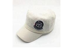 China Personalized White Military Cadet Cap For Guys With Embroidered Pattern supplier