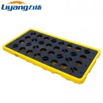 HDPE PP 4 Drum Spill Containment Pallet 1300x1300 4 Ton Static Load for sale